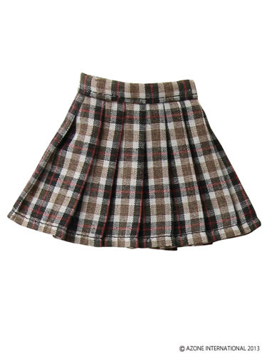 Check Pleat Skirt (Brown x Black), Azone, Accessories, 1/6, 4580116045240